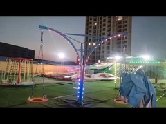 Moom Shaped Waterproof Swing with Color-Changing LED Lights Outdoor Garden Decor for Kids & Adults