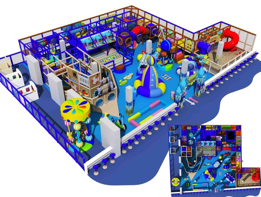 Seaworld Theme Baby Naughty Fort Indoor Playground Soft Play House Small Adventure Park