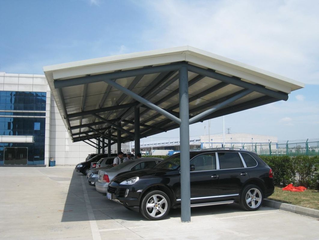 PVDF Tensile Membrane Fabric Outdoor School  Carport Shade Canopy For Parking Lot