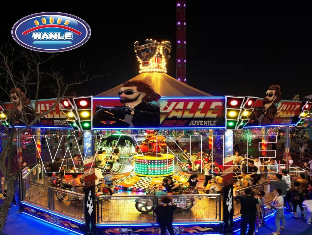 Motorcycle Rides Amusement Park Equipment Family Indoor Play Centre Equipment 5.5m