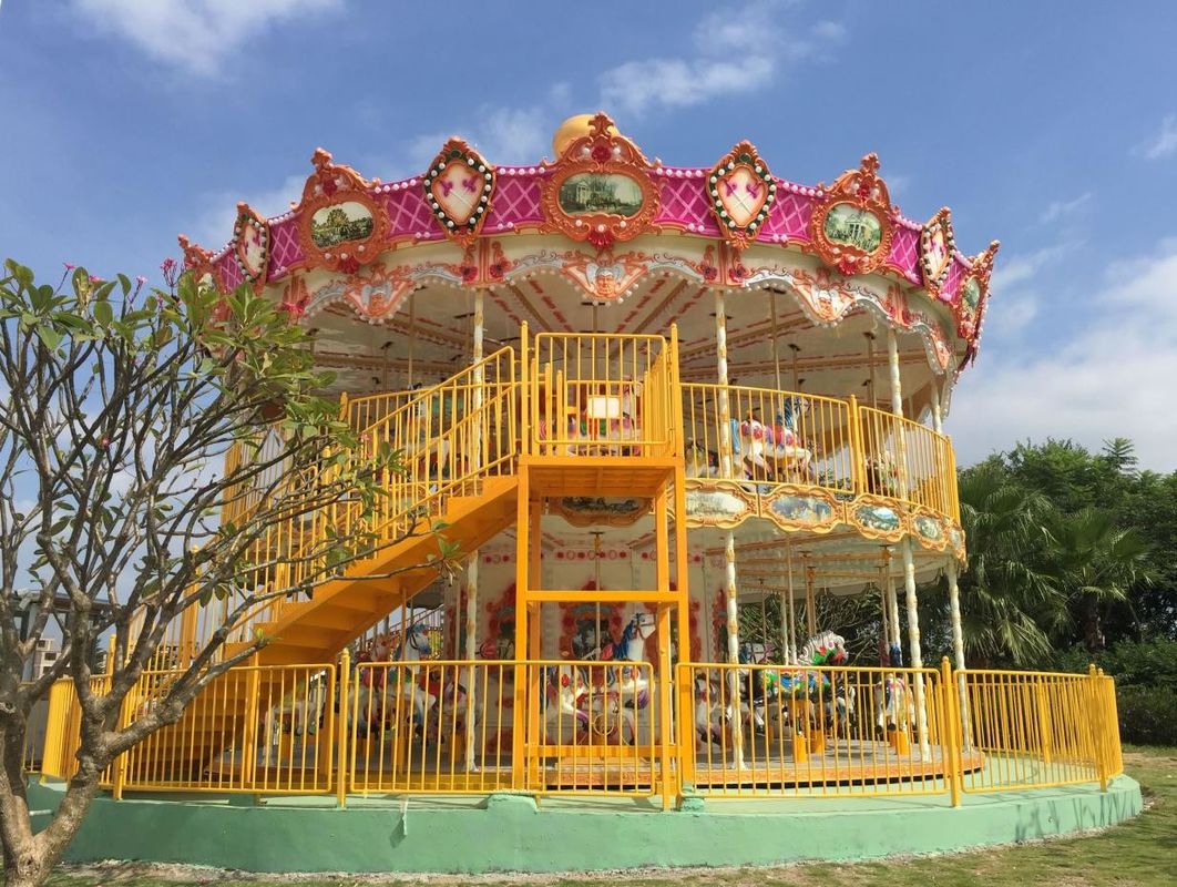 Luxury Amusement Park Carousel Outdoor Park Rides Kids Best 24 Seater Carousel Rides