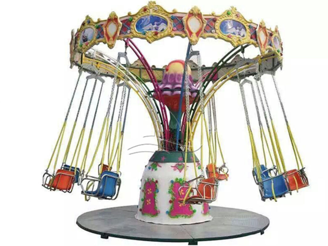 50Hz Outdoor Carnival Equipment 100kg To 500kg Trailer Flying Chair Mini Childrens Amusement Facilities