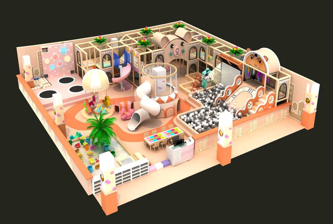 5 X 6m Indoor Naughty Fort Children Playground Polypropylene Safe Adult Indoor Entertainment Park