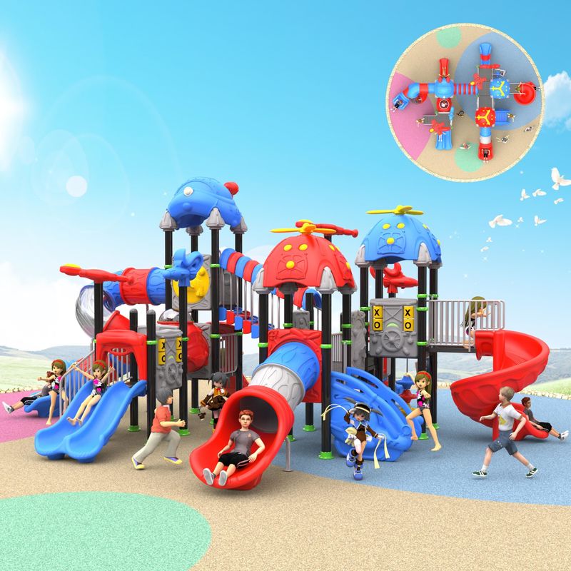 Game Structure Colorful Preschool Play Playground Equipment  Outdoor Amusement Park