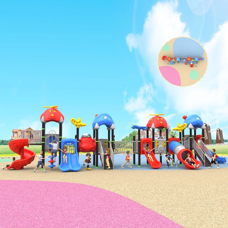 Game Structure Colorful Preschool Play Playground Equipment  Outdoor Amusement Park