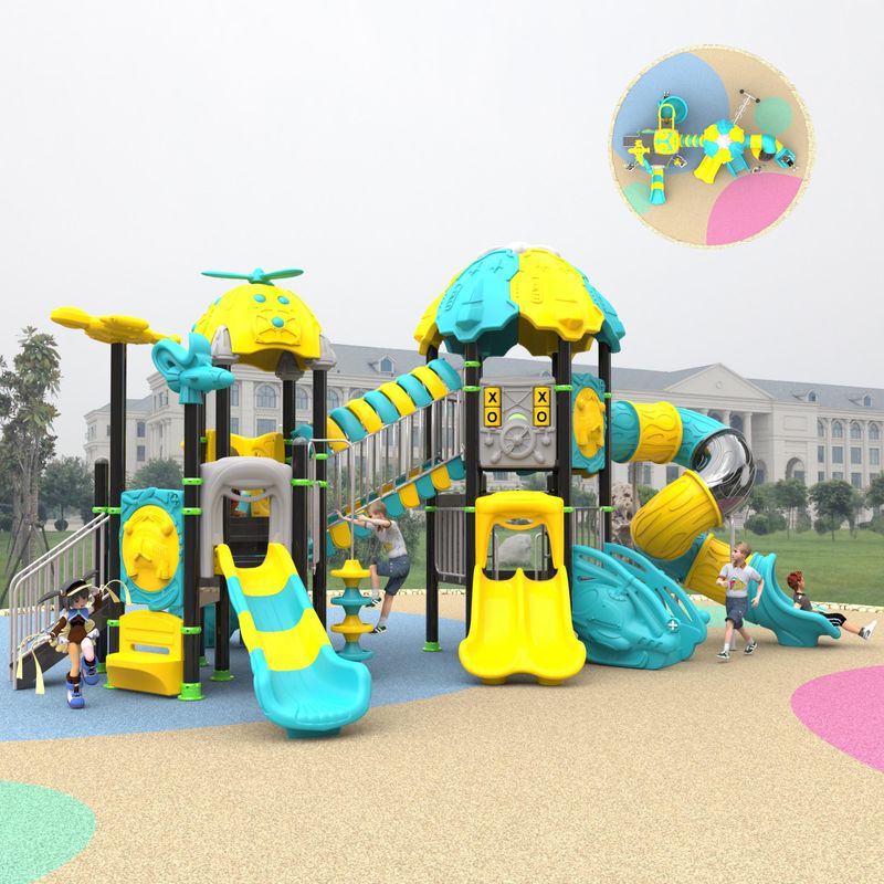 Customized Colors Commercial Outdoor Play Equipment Kids Commercial Playground Solutions