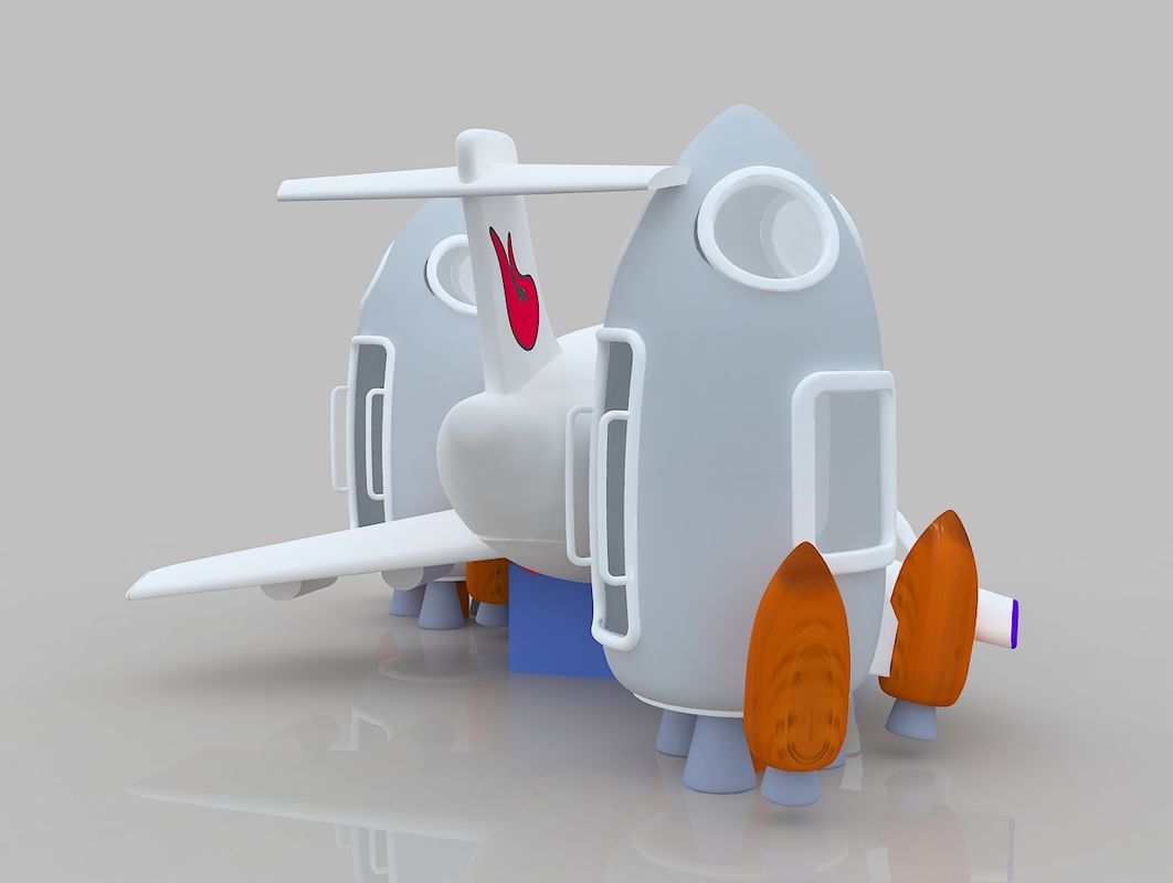 Plane Themed Slip And Slide Bounce House Rental Children'S Jumping Castle With Slide Inflatable OEM