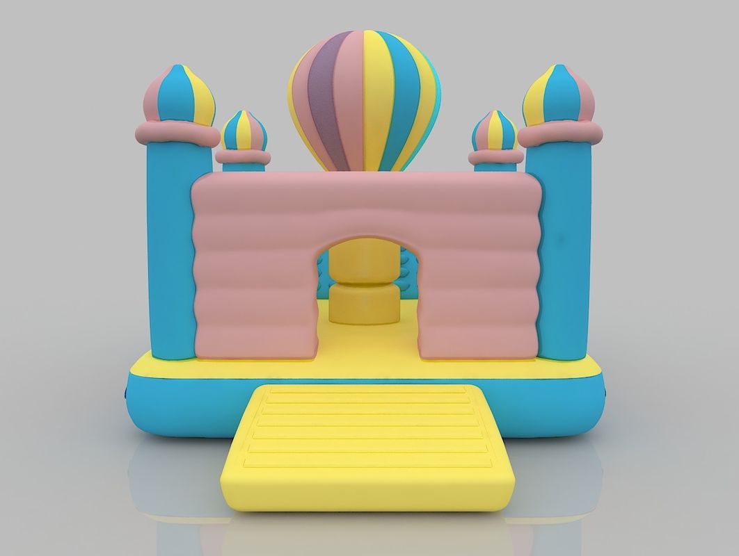 3 - 16 Years Old Inflatable Castle Hot Air Balloon Theme Bounce House Business With Blower