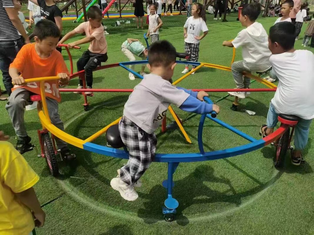 Outdoor Gymnastic Equipment Kids Amusement Rides Rocking Horse 4/6/8/10 Seats Carousel Horse