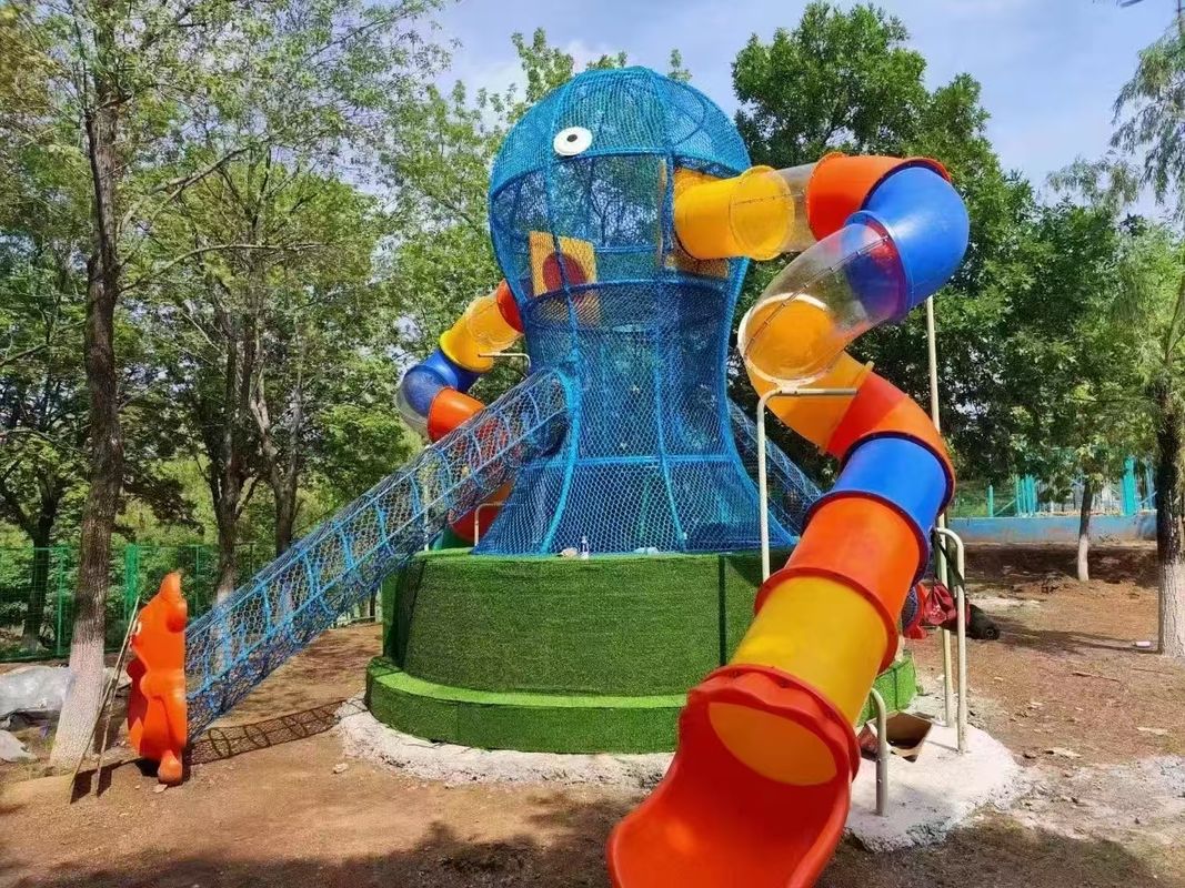 Octopus Theme Kiddie's Wonders Outdoor Colorful Park Playhouse Kids Playground Slides