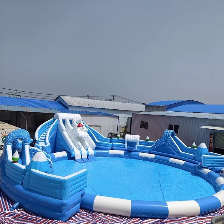 20m Diameter Inflatable Water Slide with 1100KG Weight for 4-8 Age Range