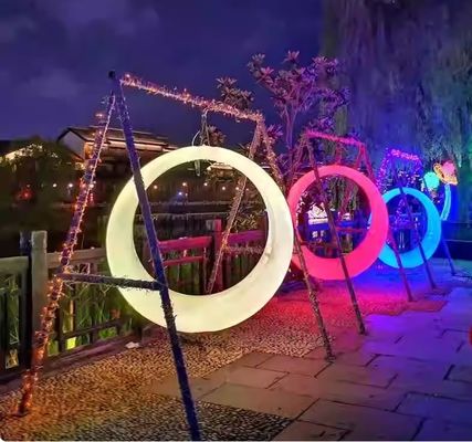 Eye-Catching Reclining Swing Chair Vibrant Customizable Steel And Plastic Build